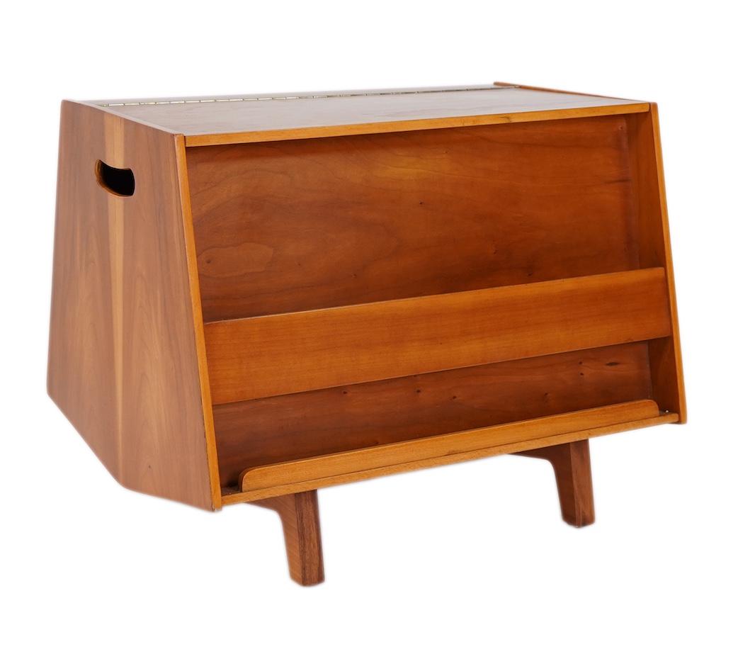 Designed by Ernest Race (1916-1964) and manufactured by John Alan Designs for Isokon: A 'Bottleship' Mark II drinks cabinet